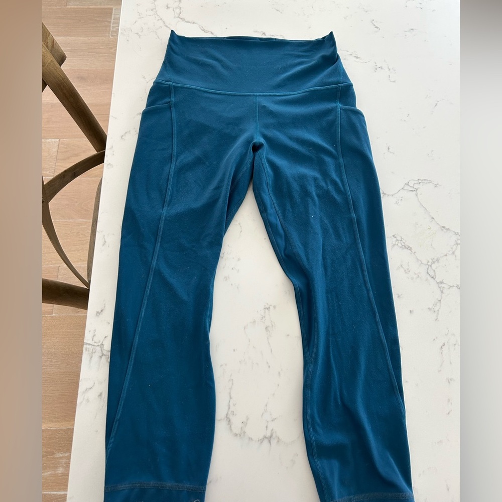 Lululemon Athletica Teal High-Waisted Leggings